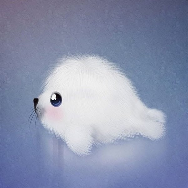 Пушистый комочек с глазками