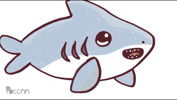 Милые акулы для срисовки