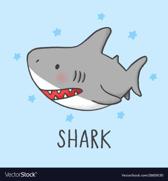 Милые акулы из мультика