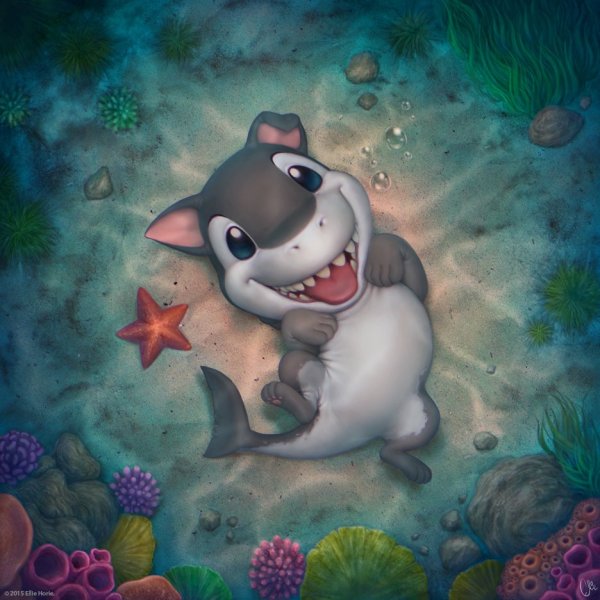 Мультяшные акулы милые