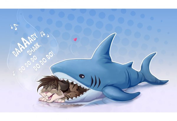 Акула арт милый