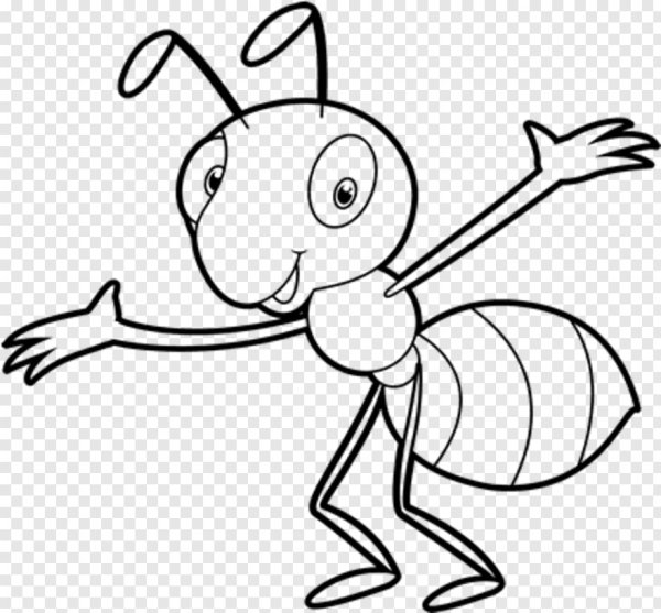 Муравей раскраска для детей