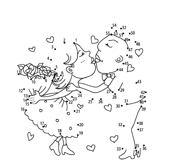 Соединить по точкам для детей