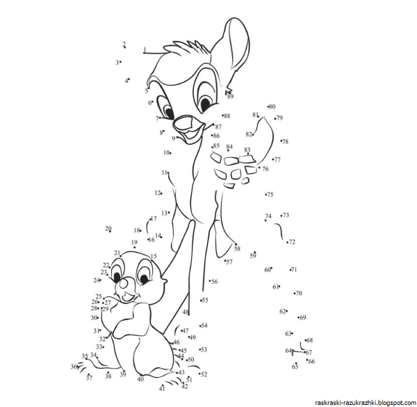 Головоломки по точкам с цифрами