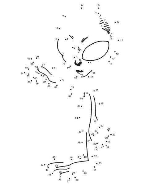 Соединить по точкам для детей