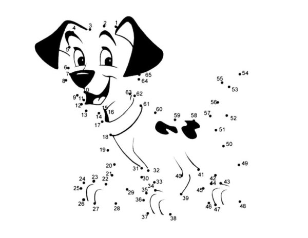 Рисунки по точкам животные