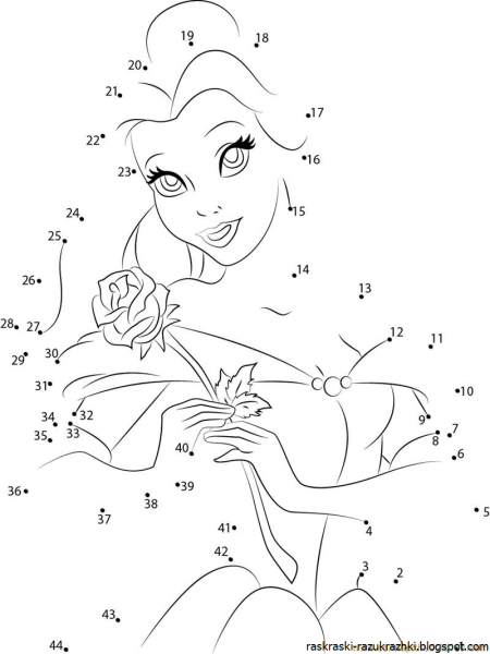 Рисование по точкам для детей с цифрами