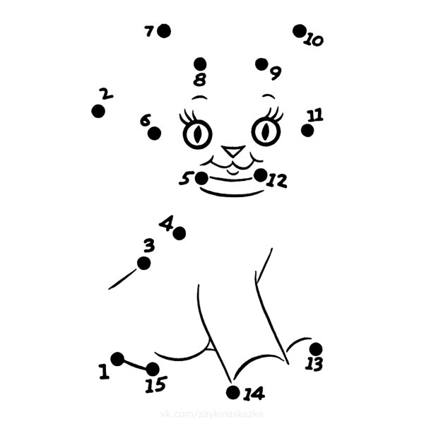 Рисование по точкам для девочек