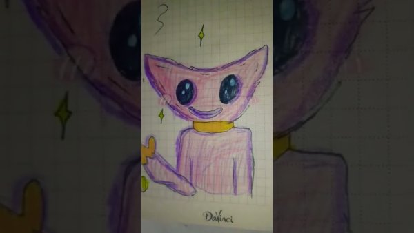 Рисунок киси МИСИ для срисовки