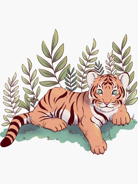 Наклейки тигрята