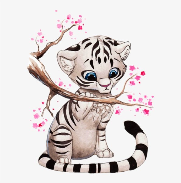 Мультяшные милые тигры