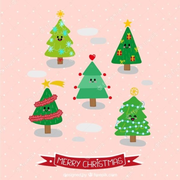 Маленькая Новогодняя елка рисунок