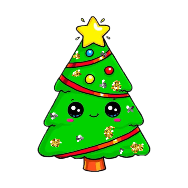 Новогодняя елка для срисовки