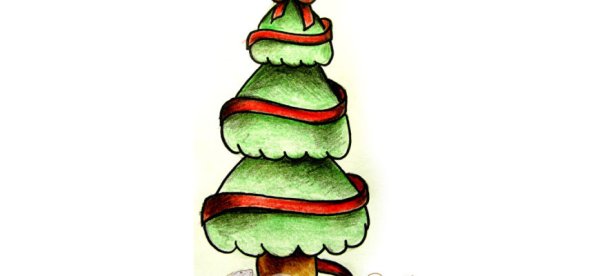 Елочка милый рисунок