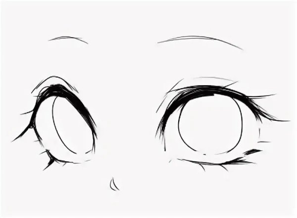 Аниме глаза карандашом