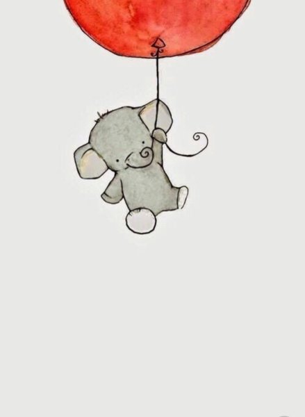 Милый Слоник с шариками