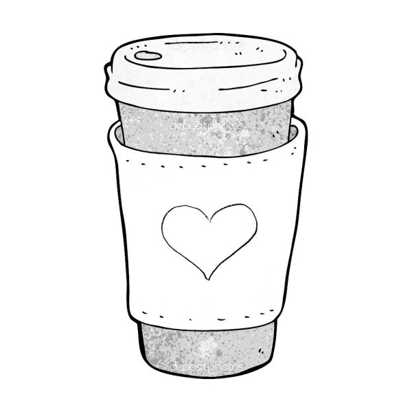 Стаканчик кофе раскраска