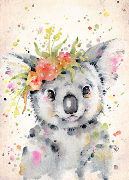 Зверюшки акварелью