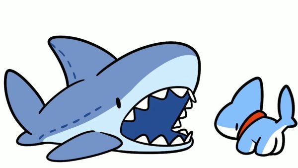 Акула рисунок милый