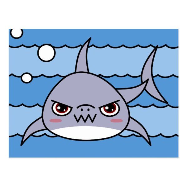 Легкий рисунок акулы милый