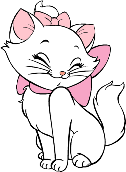 Красивая мультяшная кошечка