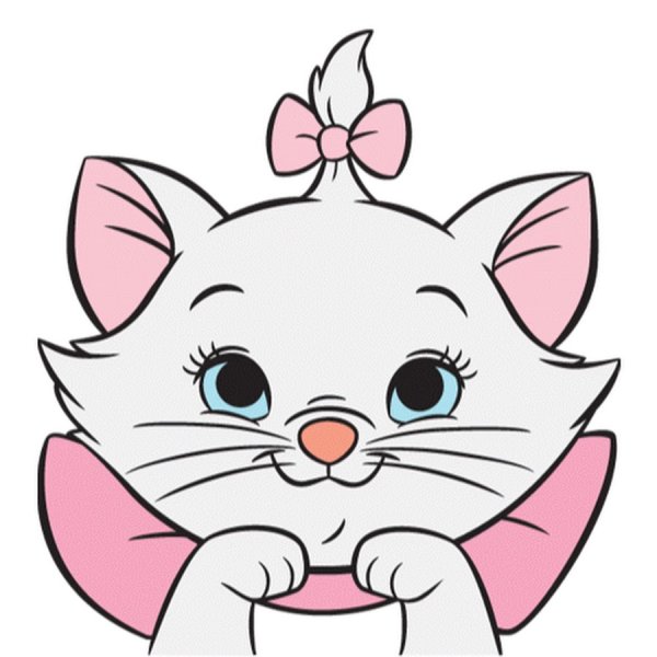 Розовый котенок арт