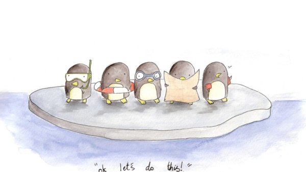 Пингвин мультяшный милый