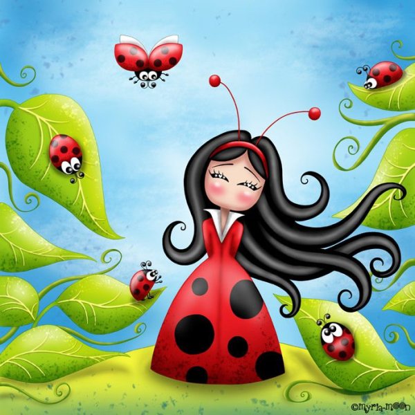Девочка Божья коровка