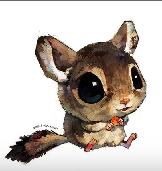 Живопись милые животные