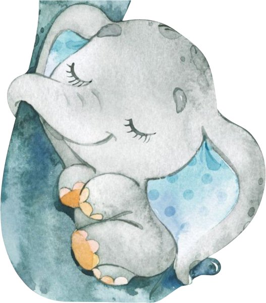 Слоник акварель