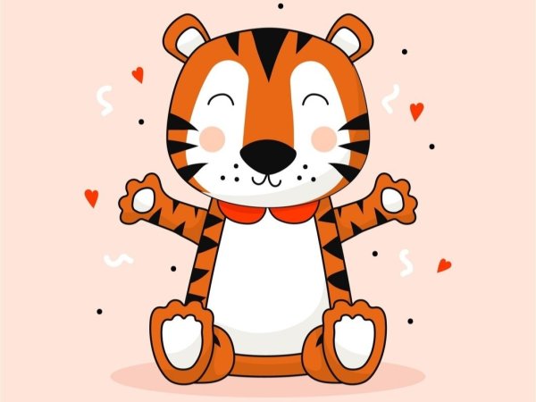 Тигренок Векторная Графика
