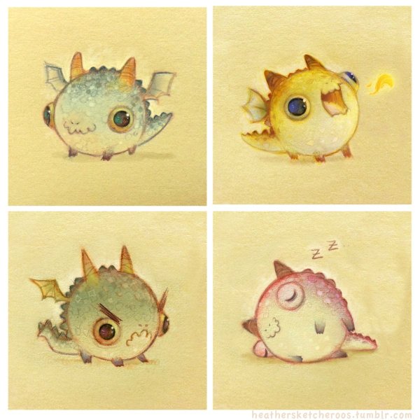 Милые дракончики