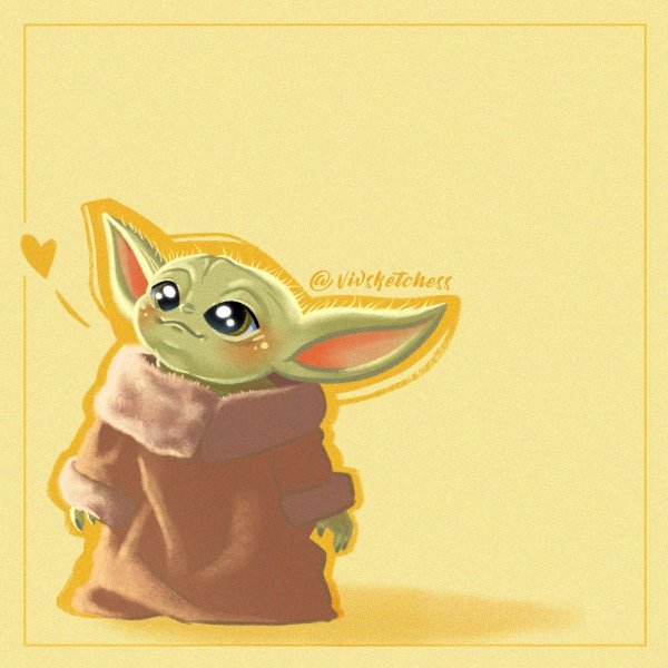 Бэйби йода арт