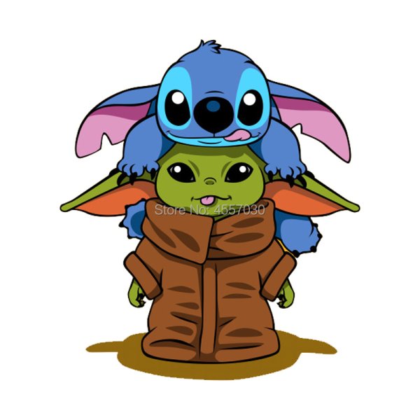 Йода милый нарисованный с едой