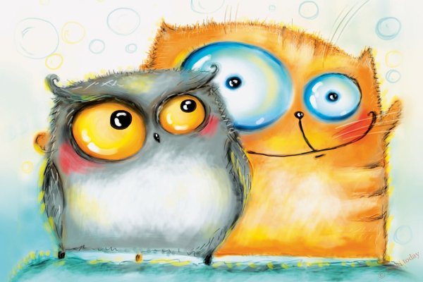 Кошка и собака мультяшные