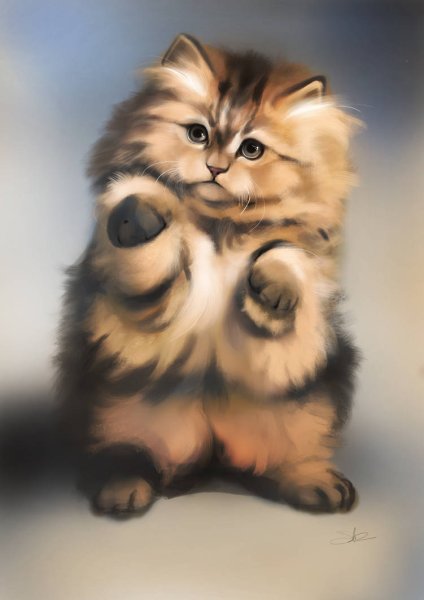 Пушистые котята мультяшки