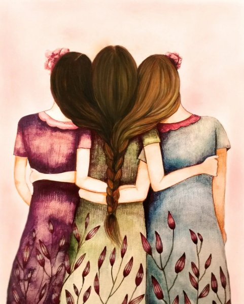 Подружки рисунок