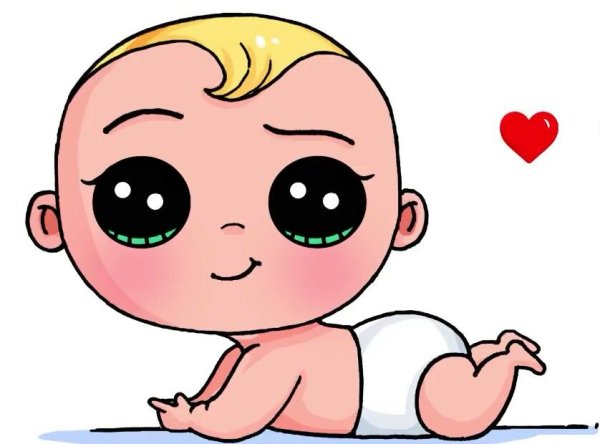 Милый малыш для срисовки