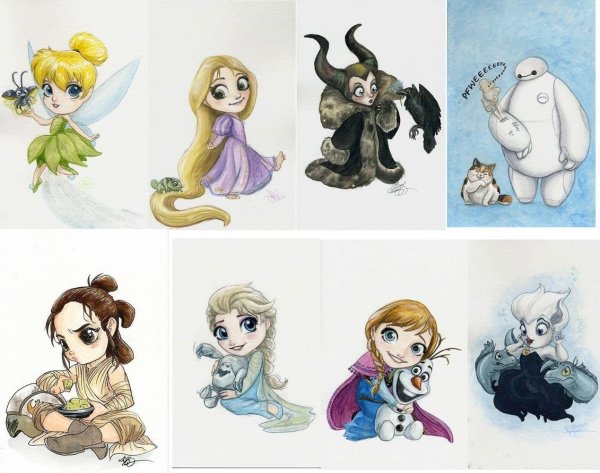 Кавайные герои Дисней