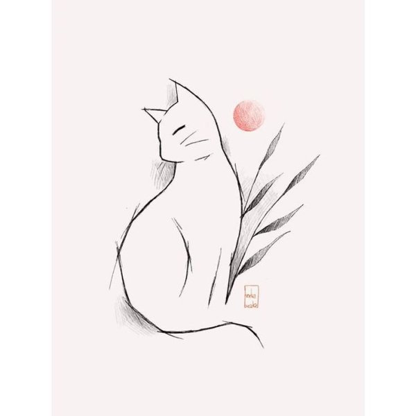 Кошка в стиле Минимализм