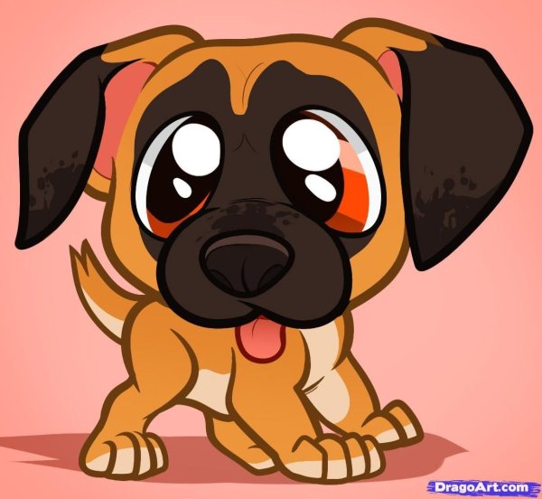 Милые щенки мультяшные