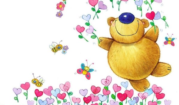 Милая открытка с днем рождения