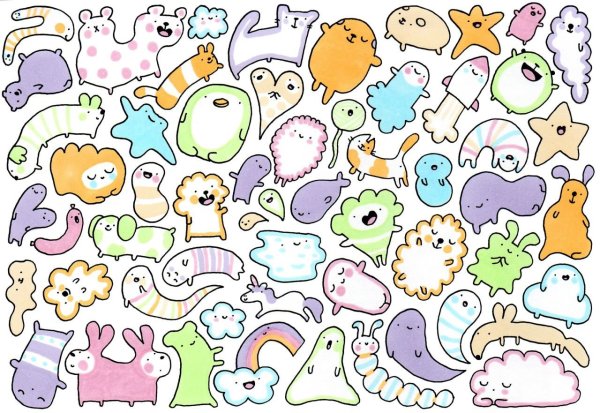 Дудлы цветные милые