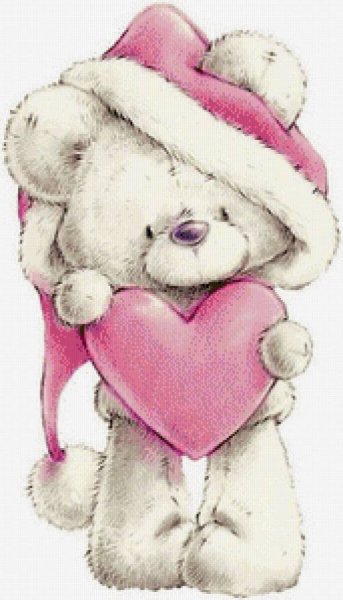 Милый мишка с сердечком