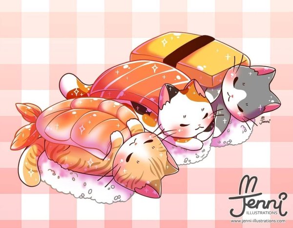 Котики в виде еды