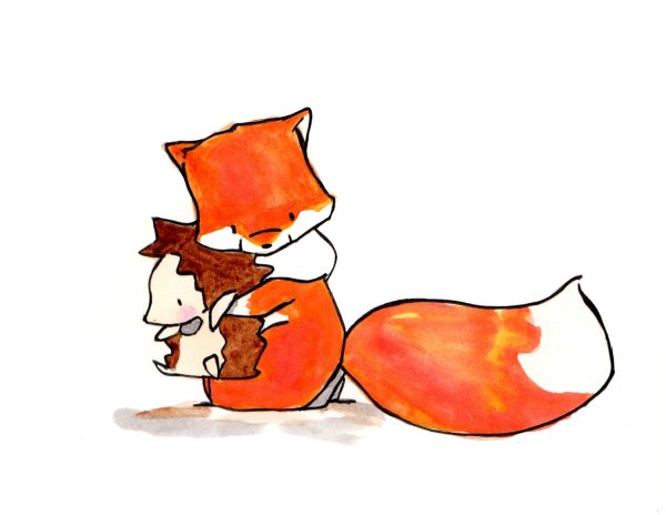 Лисенок рисунок