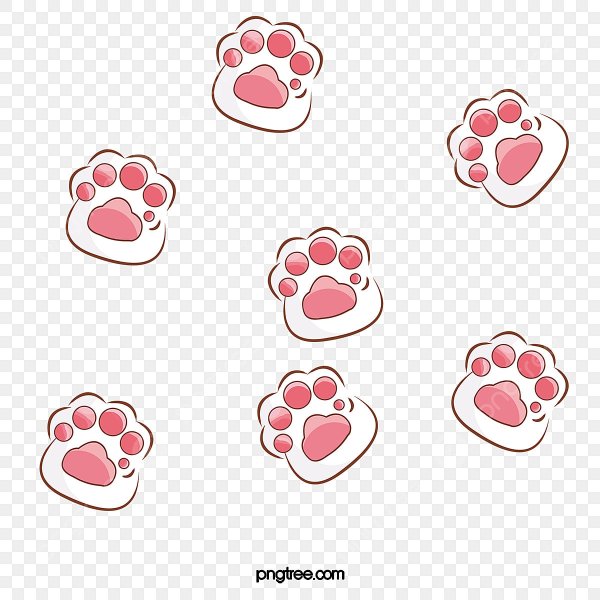 Кошачья лапка вектор