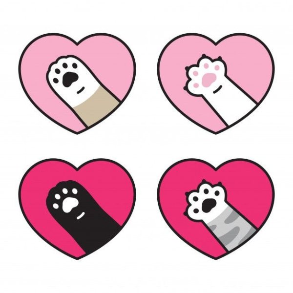 Кошачьи лапки мультяшные