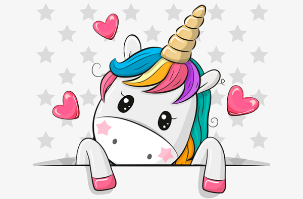 Единорожка выглядывает