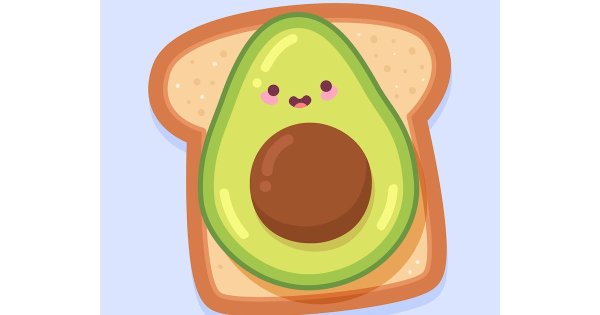 Kawaii авокадо